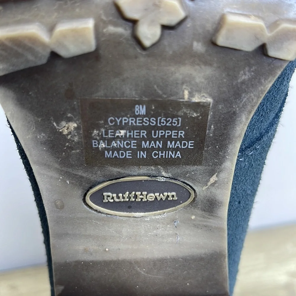 Ruff Hewn Cypress Leather Bootie With Stacked Heel Womens Size 8